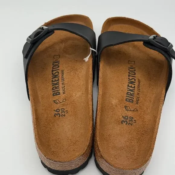 Birkenstock Womens Madrid BS Sandal Buckle Slip-On Black Size USL5 EU36 - Picture 6 of 7